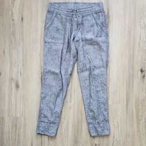 Athleta 100% Linen Joggers Size 6T Grey, Summer, Travel, Relaxed